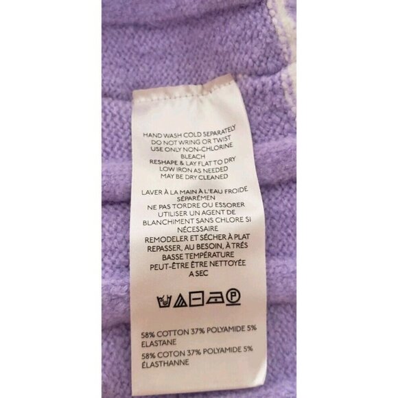 NEW FREE PEOPLE VENUS RIBBED FABRICATION SWEATER TUNIC IN PURPLE SZ XS - Picture 8 of 9